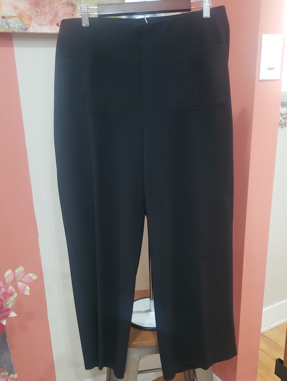 Jones & Co. Black Wide-Leg Women’s Trousers, 3X